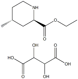 Ethyl (2R,4R)-4-methyl-2-piperidinecarboxylate L-(+)-tartarate Struktur