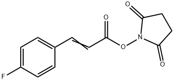 3-(4-Fluoro-phenyl)-acrylic acid 2,5-dioxo-pyrrolidin-1-yl ester Struktur