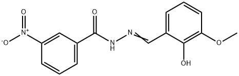 N'-[(E)-(2-hydroxy-3-methoxyphenyl)methylidene]-3-nitrobenzohydrazide Struktur