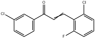 (2E)-3-(2-chloro-6-fluorophenyl)-1-(3-chlorophenyl)prop-2-en-1-one Struktur