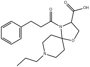 4-(3-phenylpropanoyl)-8-propyl-1-oxa-4,8-diazaspiro[4.5]decane-3-carboxylic acid Struktur