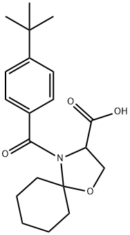 4-(4-tert-butylbenzoyl)-1-oxa-4-azaspiro[4.5]decane-3-carboxylic acid Struktur