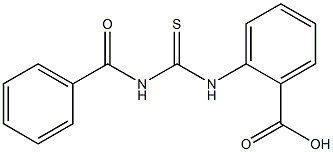 2-(benzoylthiocarbamoylamino)benzoic acid Struktur