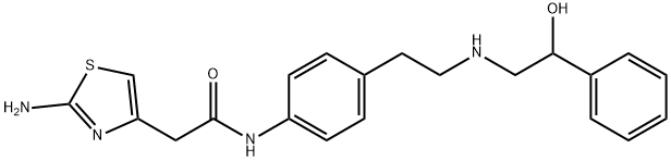 2-(2-amino-1,3-thiazol-4-yl)-N-[4-[2-[(2-hydroxy-2-phenylethyl)amino]ethyl]phenyl]acetamide Struktur