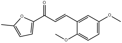 (2E)-3-(2,5-dimethoxyphenyl)-1-(5-methylfuran-2-yl)prop-2-en-1-one Struktur