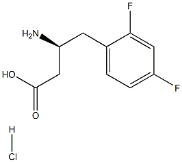 (S)-3-AMINO-4-(2,4-DIFLUOROPHENYL)-BUTYRIC ACID-HCL Struktur