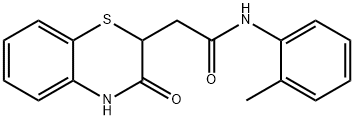 2-(3-oxo-3,4-dihydro-2H-benzo[b][1,4]thiazin-2-yl)-N-(o-tolyl)acetamide Struktur