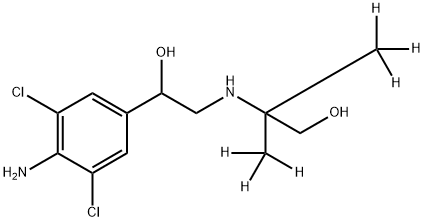 2-[[2-(4-amino-3,5-dichlorophenyl)-2-hydroxyethyl]amino]-3,3,3-trideuterio-2-(trideuteriomethyl)propan-1-ol Struktur