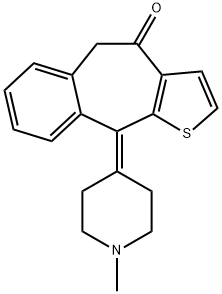 10-(1-methylpiperidin-4-ylidene)-5H-benzo[1,2]cyclohepta[3,4-b]thiophen-4-one Struktur