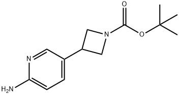 TERT-BUTYL 3-(6-AMINOPYRIDIN-3-YL)AZETIDINE-1-CARBOXYLATE Struktur