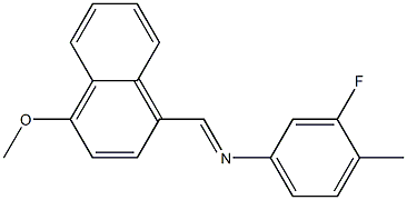 (3-fluoro-4-methylphenyl)[(4-methoxy-1-naphthyl)methylene]amine Struktur