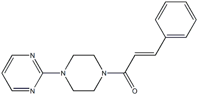 (E)-3-phenyl-1-(4-pyrimidin-2-ylpiperazin-1-yl)prop-2-en-1-one Struktur