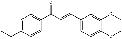 (2E)-3-(3,4-dimethoxyphenyl)-1-(4-ethylphenyl)prop-2-en-1-one Struktur