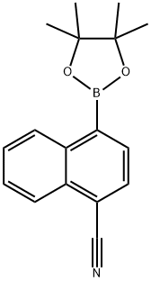 1-Naphthalenecarbonitrile, 4-(4,4,5,5-tetramethyl-1,3,2-dioxaborolan-2-yl)- Struktur