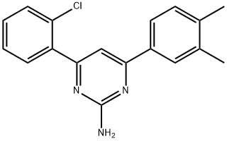 4-(2-chlorophenyl)-6-(3,4-dimethylphenyl)pyrimidin-2-amine Struktur