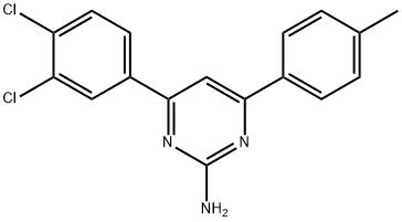 4-(3,4-dichlorophenyl)-6-(4-methylphenyl)pyrimidin-2-amine Struktur