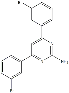 4,6-bis(3-bromophenyl)pyrimidin-2-amine Struktur