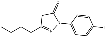 3-butyl-1-(4-fluorophenyl)-4,5-dihydro-1H-pyrazol-5-one Struktur