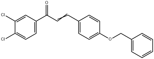 (2E)-3-[4-(benzyloxy)phenyl]-1-(3,4-dichlorophenyl)prop-2-en-1-one, 1354941-20-0, 結(jié)構(gòu)式