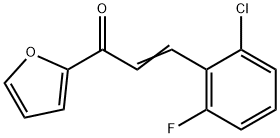 (2E)-3-(2-chloro-6-fluorophenyl)-1-(furan-2-yl)prop-2-en-1-one Struktur