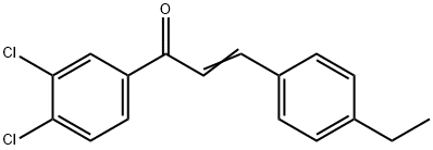 (2E)-1-(3,4-dichlorophenyl)-3-(4-ethylphenyl)prop-2-en-1-one Struktur