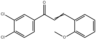 (2E)-1-(3,4-dichlorophenyl)-3-(2-methoxyphenyl)prop-2-en-1-one Struktur