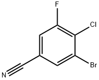 3-Bromo-4-chloro-5-fluorobenzonitrile Struktur