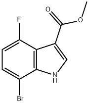 METHYL 7-BROMO-4-FLUORO-1H-INDOLE-3-CARBOXYLATE Struktur