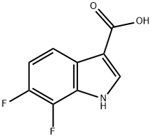 6,7-difluoro-1H-indole-3-carboxylic acid Struktur