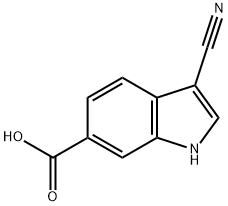 3-CYANO-1H-INDOLE-6-CARBOXYLIC ACID Struktur