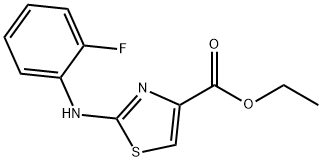 Ethyl 4-((2-fluorophenyl)amino)-3,5-thiazolecarboxylate, 95% Struktur