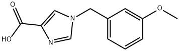 1-[(3-Methoxyphenyl)methyl]-1H-imidazole-4-carboxylic acid Struktur