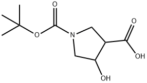 1-[(Tert-Butoxy)Carbonyl]-4-Hydroxypyrrolidine-3-Carboxylic Acid Struktur