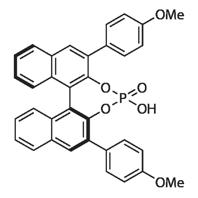 (11bS)-4-Hydroxy-2,6-bis(4-methoxyphenyl)-4-oxidedinaphtho[
2,1-d:1',2'-f][1,3,2]dioxaphosphepin Struktur