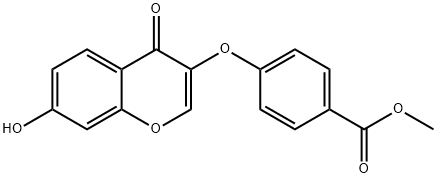 methyl 4-((7-hydroxy-4-oxo-4H-chromen-3-yl)oxy)benzoate Struktur