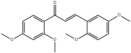 (2E)-1-(2,4-ジメトキシフェニル)-3-(2,5-ジメトキシフェニル)プロプ-2-エン-1-オン 化學(xué)構(gòu)造式