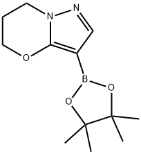 6,7-DIHYDRO-3-(4,4,5,5-TETRAMETHYL-1,3,2-DIOXABOROLAN-2-YL)-5H-PYRAZOLO[5,1-B][1,3]OXAZINE Struktur