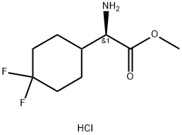 (R)-METHYL 2-AMINO-2-(4,4-DIFLUOROCYCLOHEXYL)ACETATE HCL Struktur