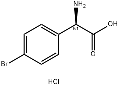 (R)-2-AMINO-2-(4-BROMOPHENYL)ACETIC ACID HCL Struktur