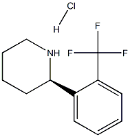 (R)-2-(2-(Trifluoromethyl)phenyl)piperidine hydrochloride Struktur