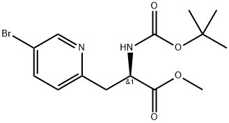 (R)-METHYL 3-(5-BROMOPYRIDIN-2-YL)-2-(BOC-AMINO)PROPANOATE Struktur