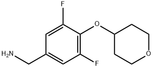 [3,5-Difluoro-4-(oxan-4-yloxy)phenyl]methanamine Struktur