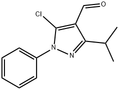 5-chloro-1-phenyl-3-(propan-2-yl)-1H-pyrazole-4-carbaldehyde Struktur