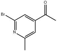 1-(2-BROMO-6-METHYLPYRIDIN-4-YL)ETHANONE Struktur