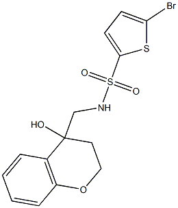 5-bromo-N-[(4-hydroxy-2,3-dihydrochromen-4-yl)methyl]thiophene-2-sulfonamide Struktur