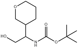 TERT-BUTYL (2-HYDROXY-1-(TETRAHYDRO-2H-PYRAN-3-YL)ETHYL)CARBAMATE Struktur