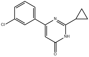 6-(3-chlorophenyl)-2-cyclopropylpyrimidin-4-ol Struktur