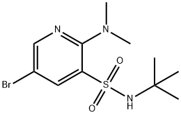 5-BROMO-N-(TERT-BUTYL)-2-(DIMETHYLAMINO)PYRIDINE-3-SULFONAMIDE Struktur