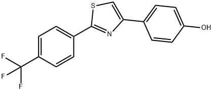 4-(2-(4-(TRIFLUOROMETHYL)PHENYL)THIAZOL-4-YL)PHENOL Struktur