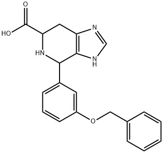 4-[3-(benzyloxy)phenyl]-3H,4H,5H,6H,7H-imidazo[4,5-c]pyridine-6-carboxylic acid Struktur